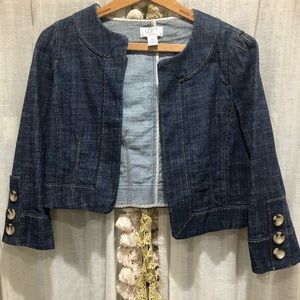 Ann Taylor loft petites Jean crop jacket